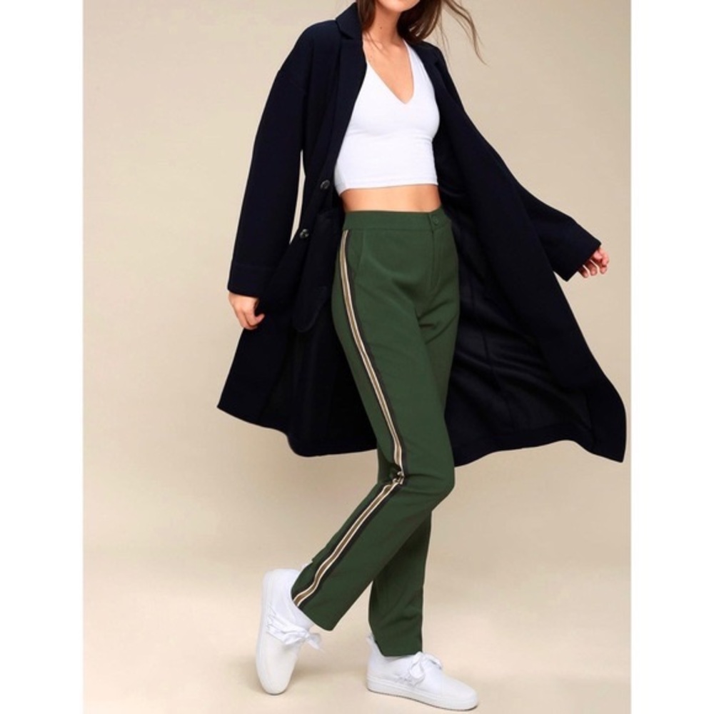 Lulu’s Green Striped Track Pants - SMALL